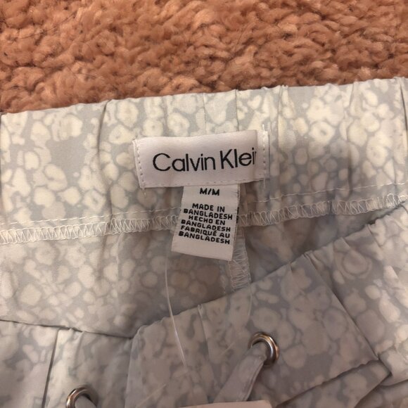 NWT Calvin Klein Stretch Pencil Skirt Womens Sz M Gray/White Lightweight $79.50 - Picture 6 of 8